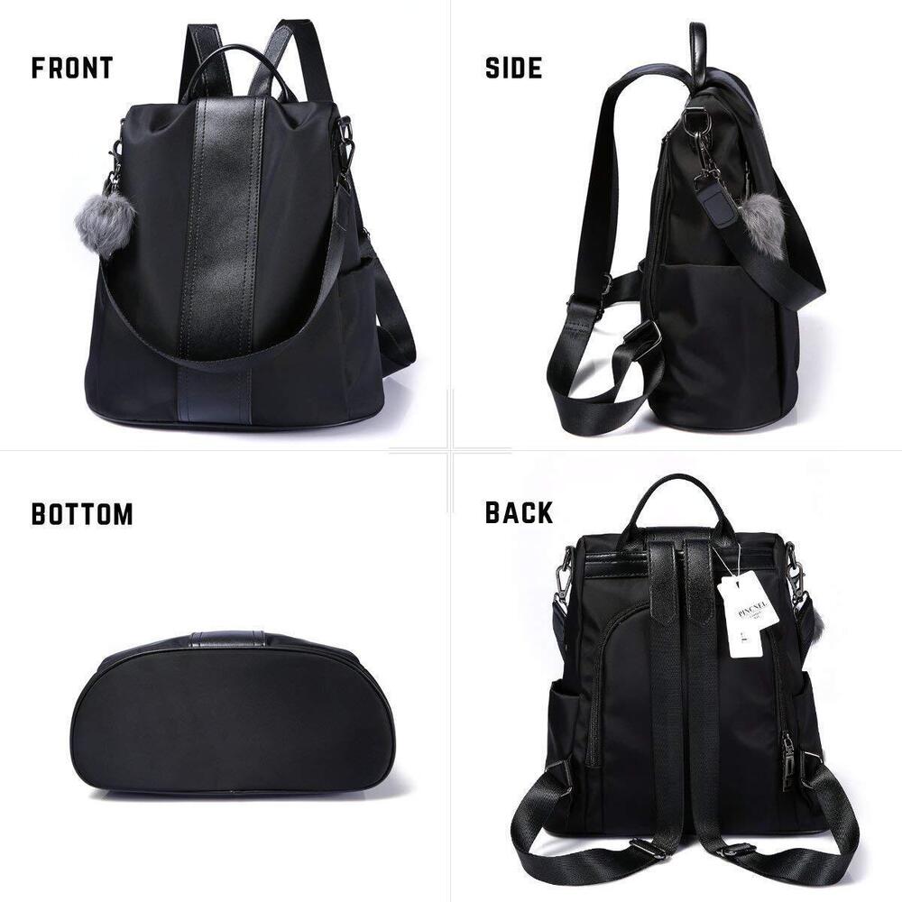 7648 Backpack Purse Waterproof Nylon Anti-theft Rucksack Lightweight - Picture 5 of 7